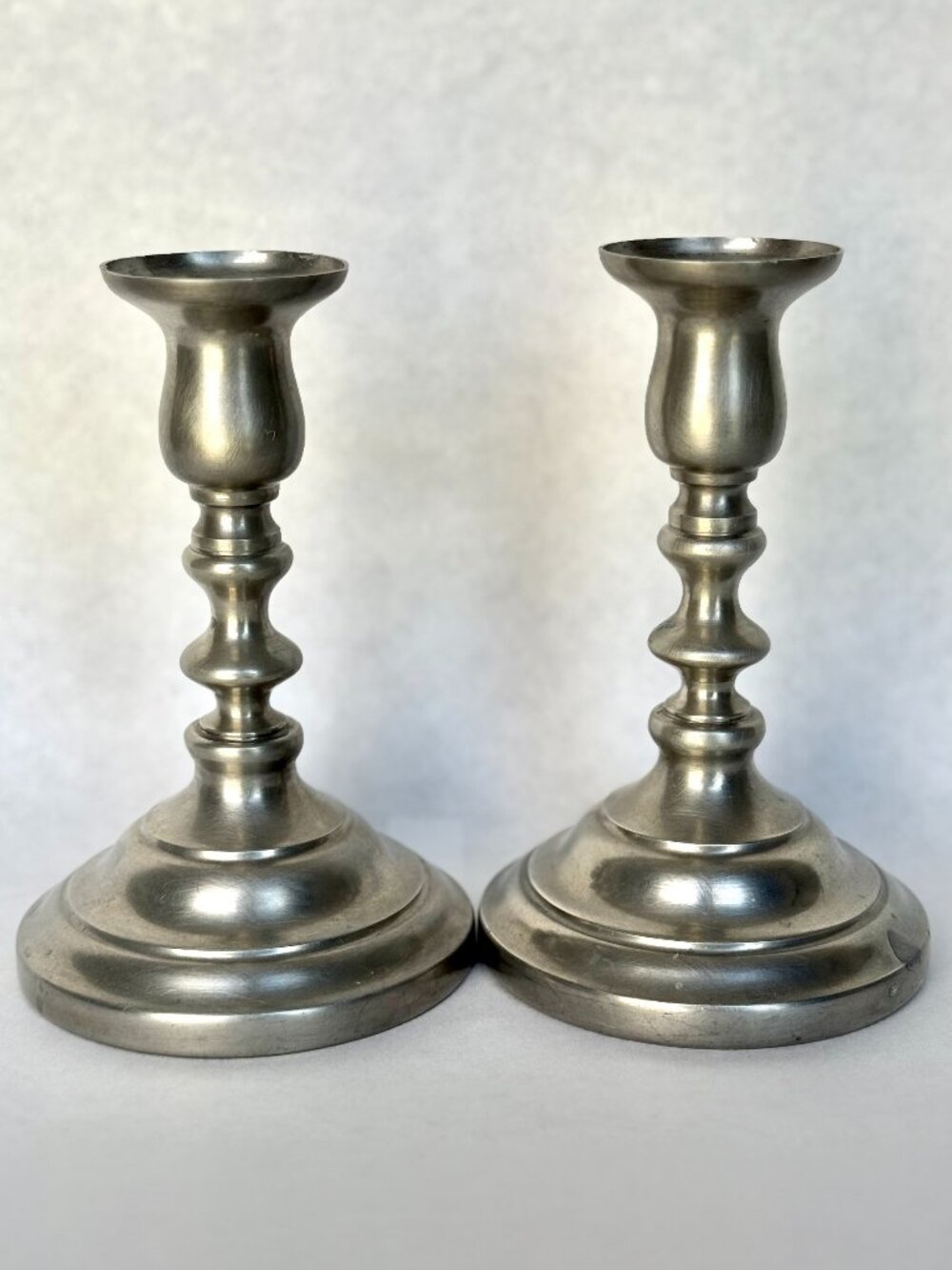 Priesner Pewter Taper Candlestick holders